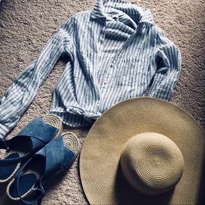 J crew floppy straw hat